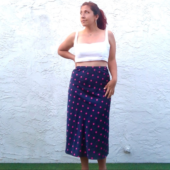 Zara Polka Dot Midi Skirt, M - Picture 2 of 7